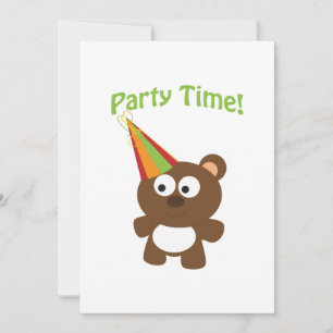 Party Time! Bear Party Invitations