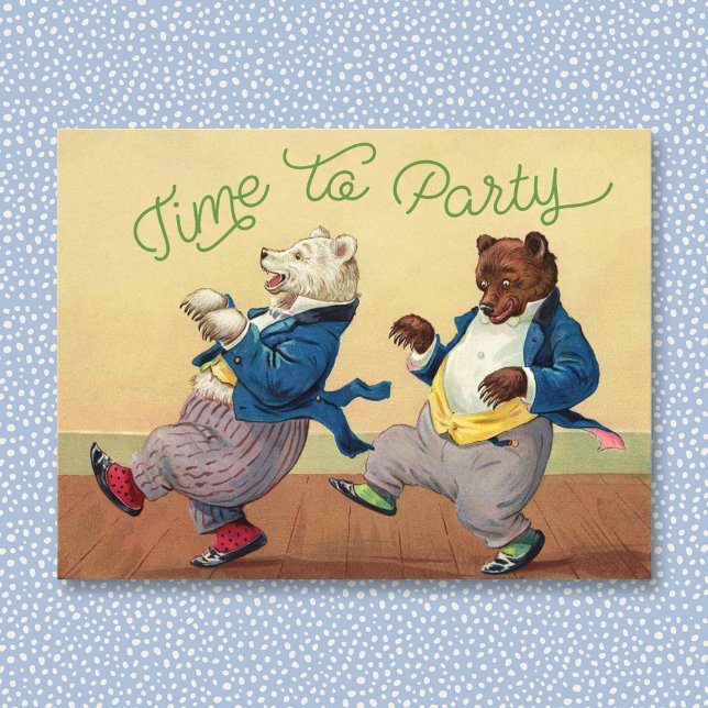 Party Time Bears Postcard (Creator Uploaded)