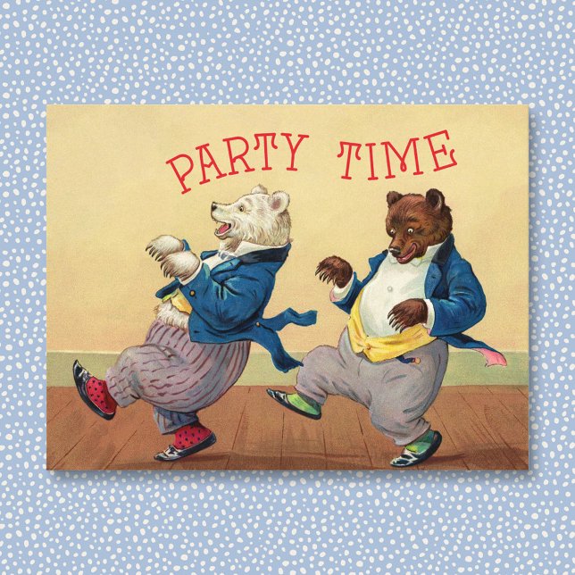 Party Time Bears Postcard (Creator Uploaded)