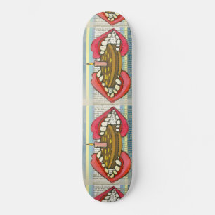 Party Time Cakes Lips & Teeth Ferocious Cool Artsy Skateboard