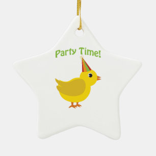 Party Time! Chick Ceramic Tree Decoration