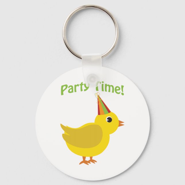 Party Time! Chick Key Ring (Front)