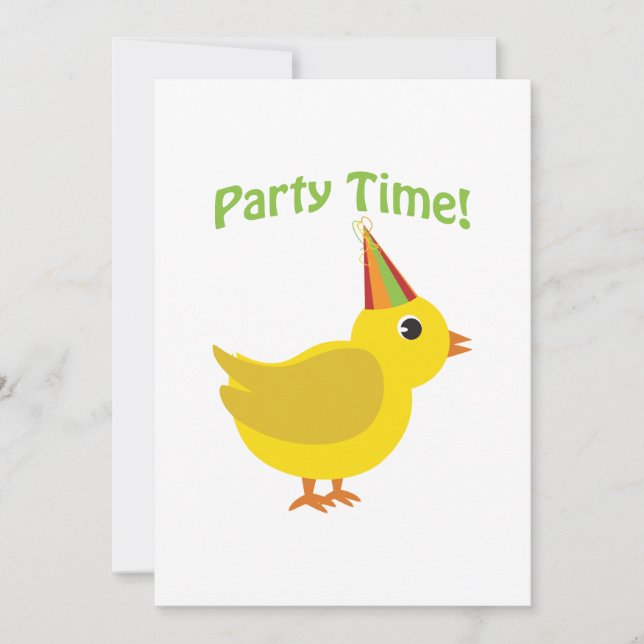 Party Time! Chick Party Invitations (Front)