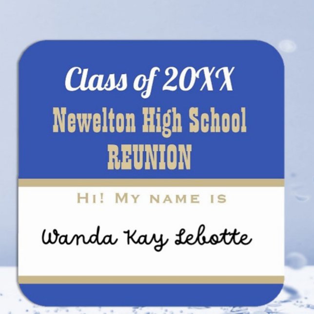 Party time! Class Reunion Matte  name tag Sticker (Creator Uploaded)