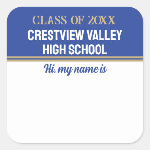 Party time! Class Reunion name stickers