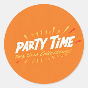 Party Time Classic Round Sticker