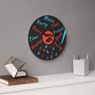 Party Time Clock - Gramophone Record - Your Text
