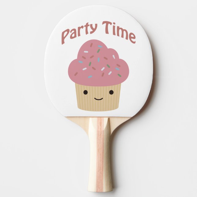 Party TIme Cupcake Ping Pong Paddle (Front)