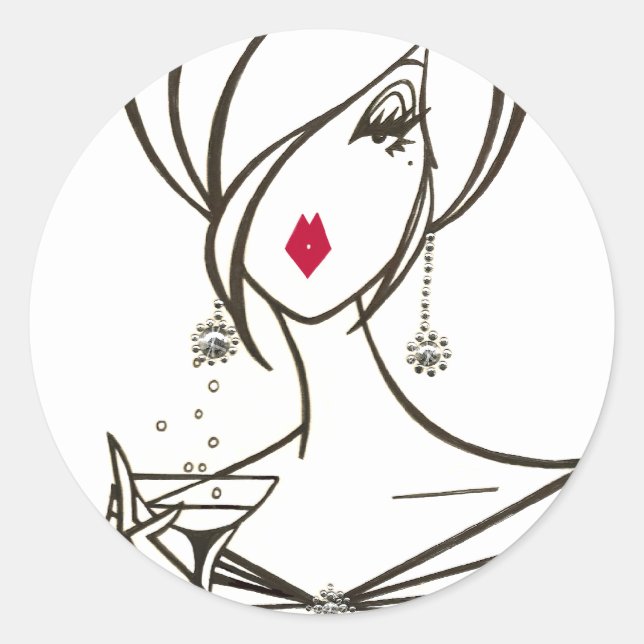 Party Time Diva stickers - Customised (Front)