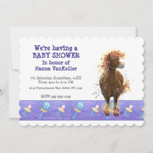 Party Time Fire Horse Invitation