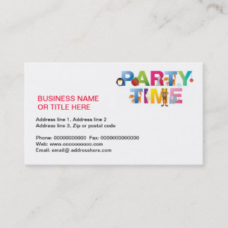 party time for kids business card