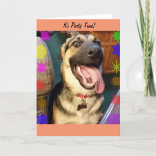 Party Time Happy Dog Birthday Card
