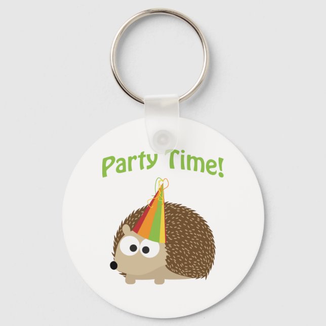 Party Time! Hedgehog Key Ring (Front)