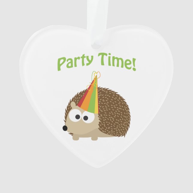 Party Time Hedgehog Ornament (Back)