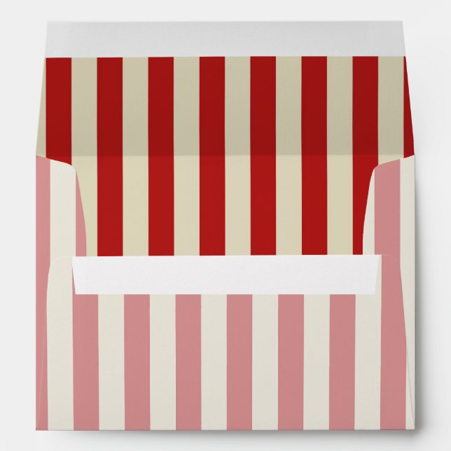 Party Time in Retro Popcorn Style Envelopes (Back (Bottom))