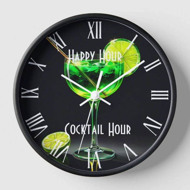 Party Time Neon Popular Personalised Clock (Front)