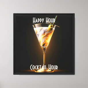 Party Time Neon Trendy Personalised Canvas Print