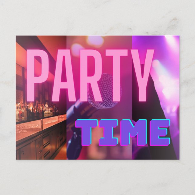 PARTY TIME POSTCARD (Front)