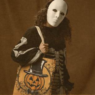 Party Time! Pumpkin Head Halloween Tote Bag