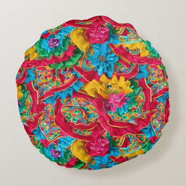 Party Time Round Pillow (Back)