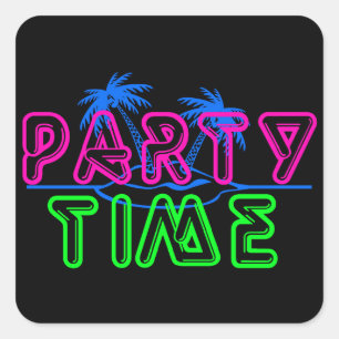 Party Time Square Sticker
