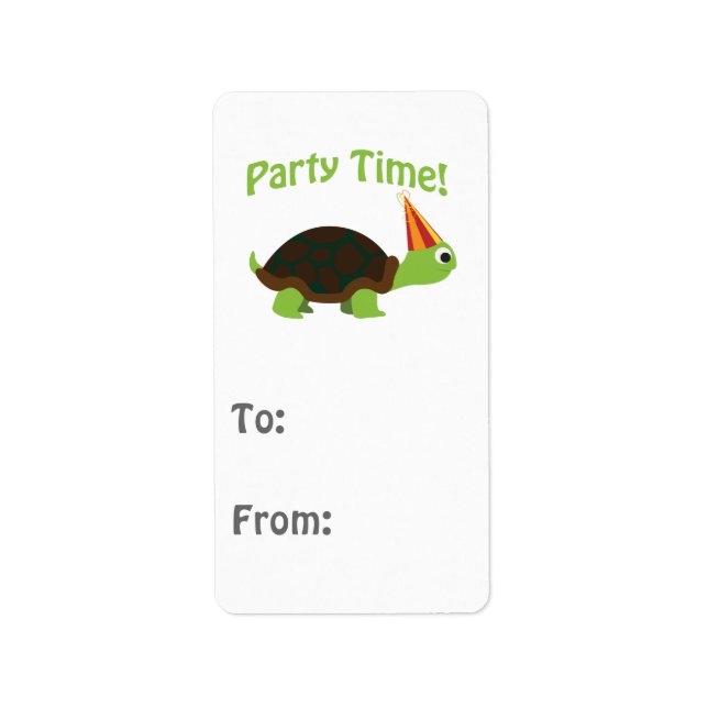 Party Time! Turtle Label (Front)
