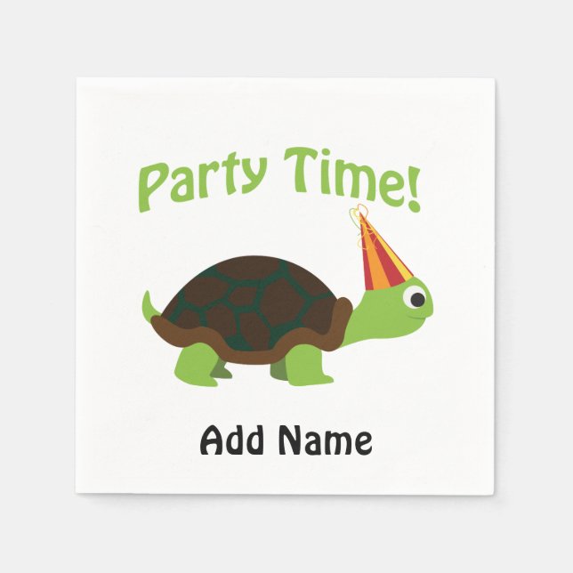Party Time! Turtle Napkin (Front)