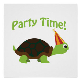 Party Time! Turtle Poster