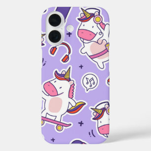 Party Time Unicorn Fun Celebration iPhone 16 Case