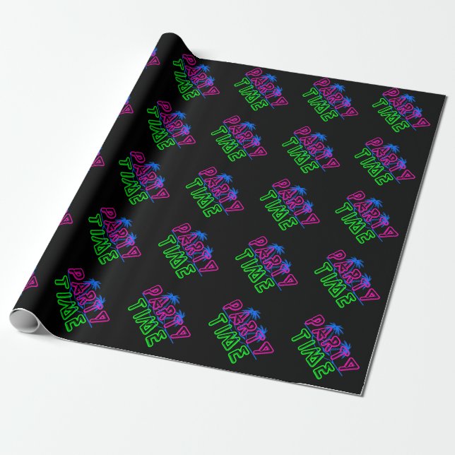 Party Time Wrapping Paper (Unrolled)