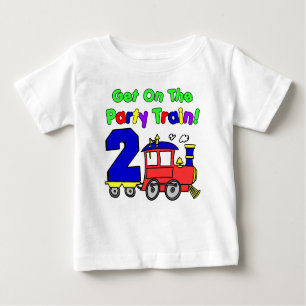Party Train Second Birthday Baby T-Shirt