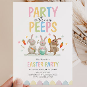 Party With My Peeps Easter Party Invitation