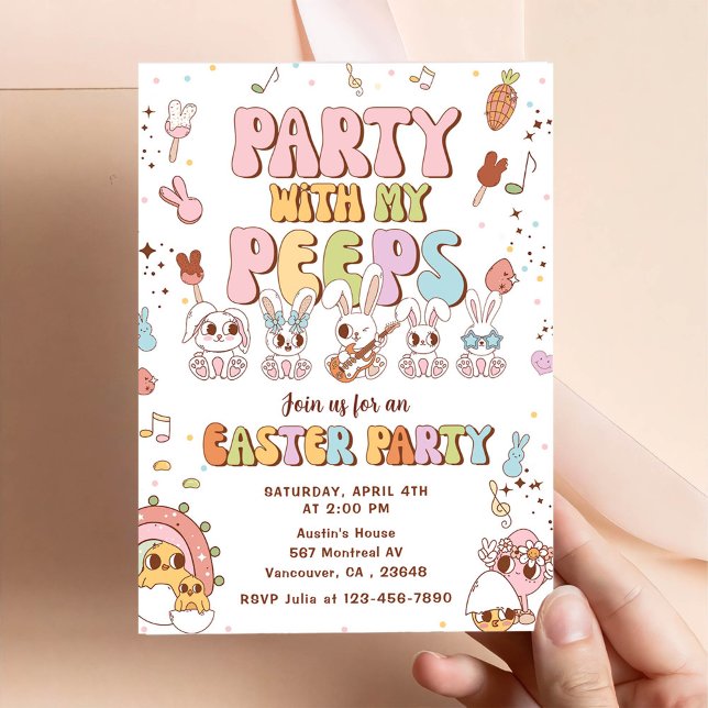 Party with My Peeps Easter Party Invitation (Creator Uploaded)