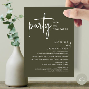 Party With The Newlyweds, Wedding Dinner Invitation