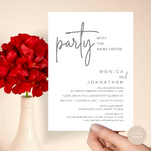Party With The Newlyweds, Wedding Dinner Invitation