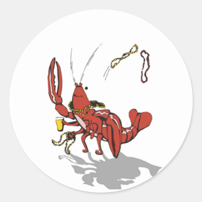 Partydad Crawfish Classic Round Sticker (Front)