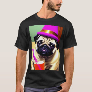 Partying Pug Blank Card For any occasion T-Shirt