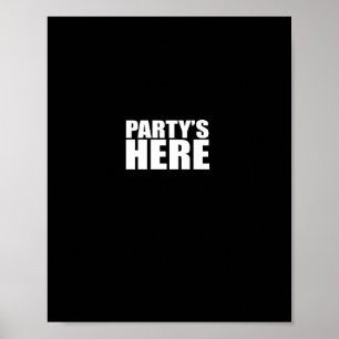 Partys Here - Funny Pauly For New Jersey Gtl Shore Poster