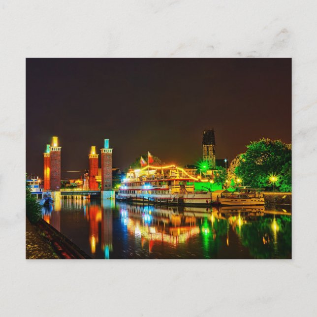 Partyship at night postcard (Front)