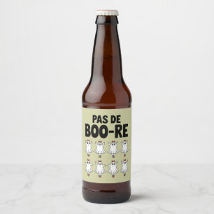 Pas de Boo-re Ballerina Ghost Halloween Spooky Beer Bottle Label