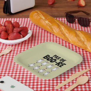 Pas de Boo-re Ballerina Ghost Halloween Spooky Paper Plate