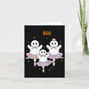 Pas De Boo-rée Ballet Dancer Spooky Ghost Hallowee Card