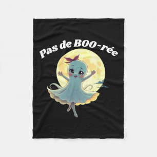 Pas De Boo-rée Funny Ballet Ghost Halloween Dance Fleece Blanket