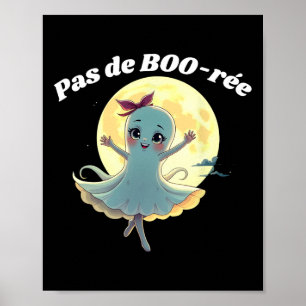 Pas De Boo-rée Funny Ballet Ghost Halloween Dance Poster
