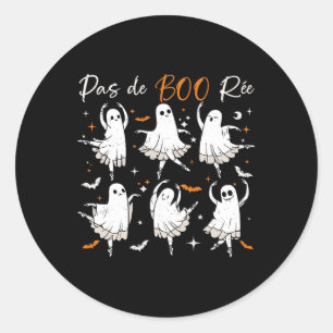 Pas De Boo-rée Funny Ballet Ghosts Dance Teacher H Classic Round Sticker