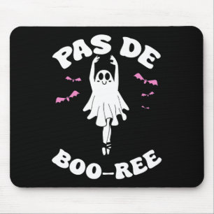 Pas De Boo-rée Funny Ballet Ghosts Halloween Dance Mouse Pad