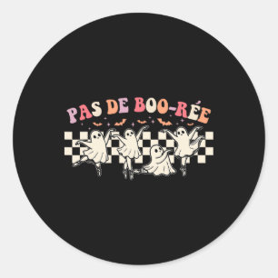 Pas De Boo-rée Ghost Ballet Dancer Halloween Danci Classic Round Sticker