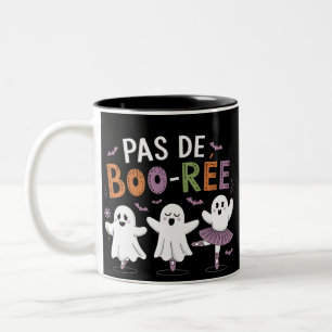 Pas de BOO-ree Ghost Ballet Dancer Teacher Two-Tone Coffee Mug
