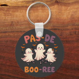 Pas de boo-ree Spooky Halloween Ballet Dance Ghost Key Ring