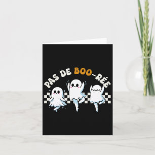 Pas De Boo-rée Spooky Halloween Ghost Ballet Dance Card